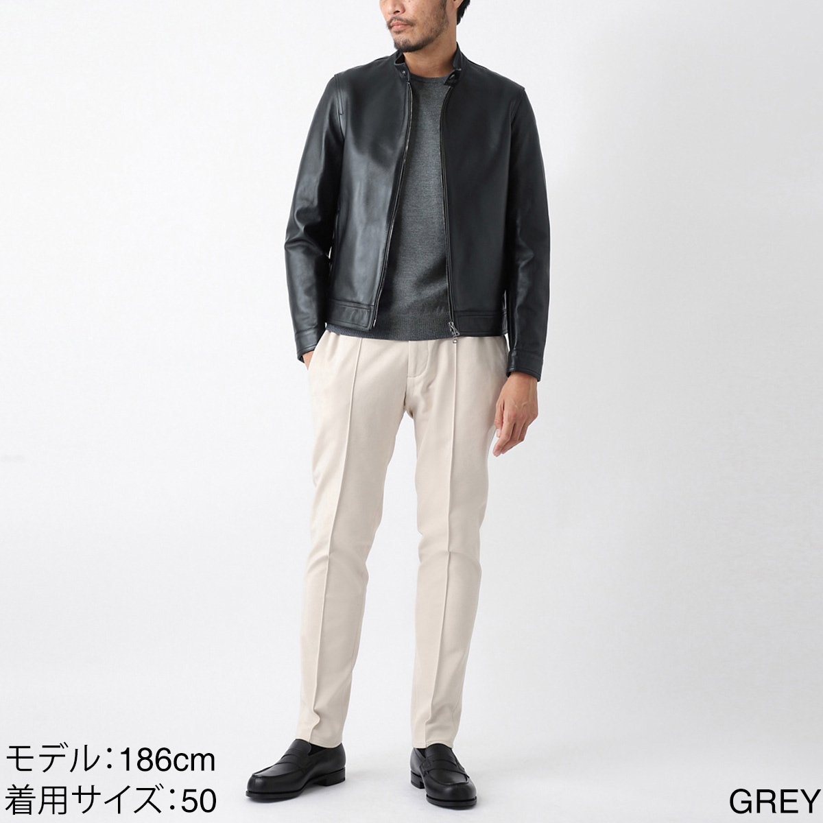 【未使用】グランサッソ ニットジレ ココアブラウンS46 定価約4万円 Gran Sasso グランサッソ クルーネックニット/PARICOLLO M/L