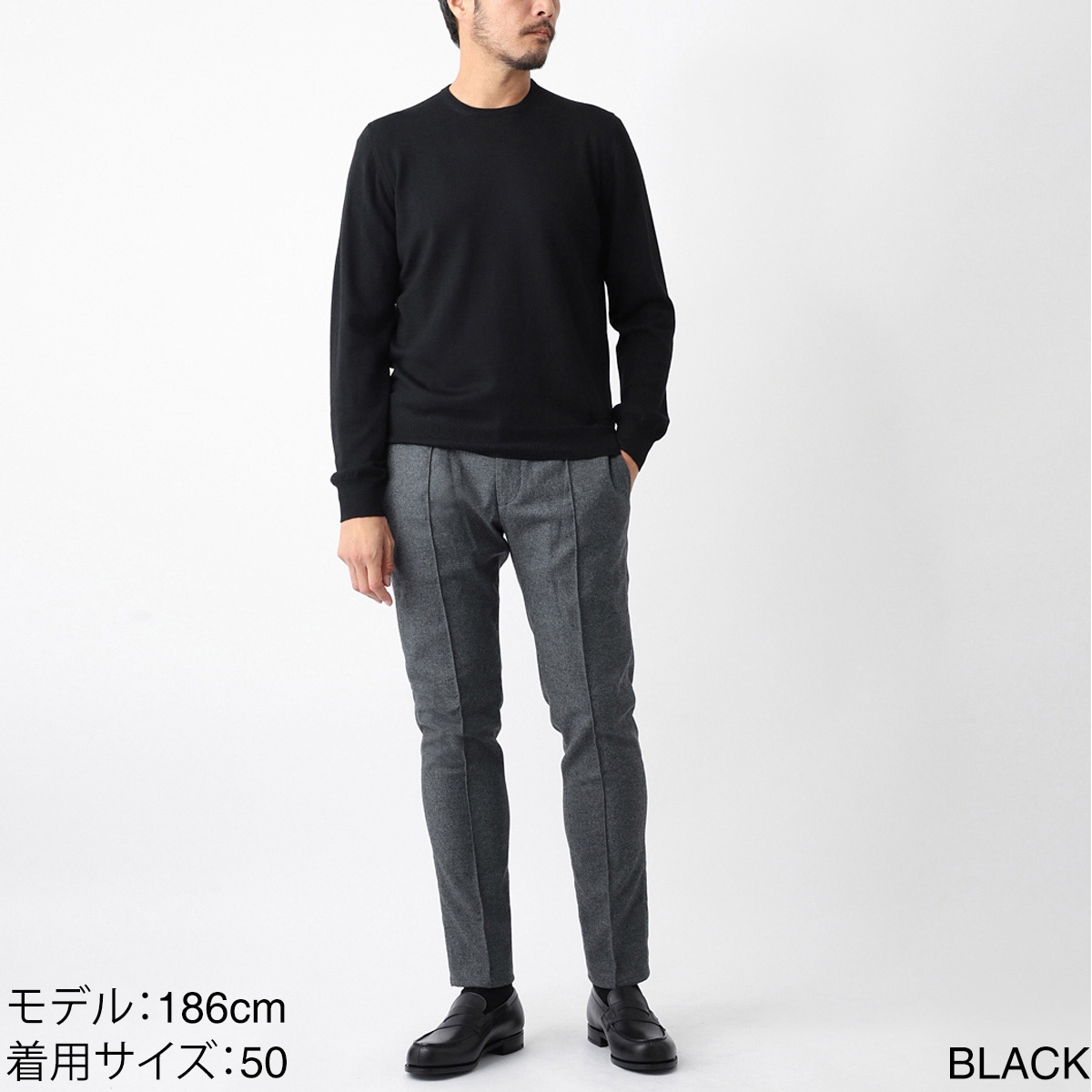 Gran Sasso グランサッソ クルーネックニット/PARICOLLO M/L【大きい