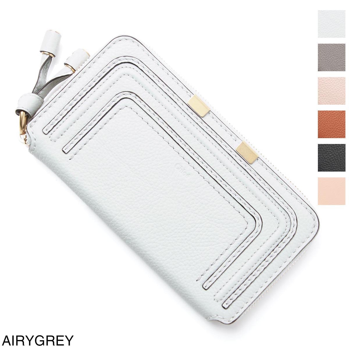 Chloe クロエ ラウンドファスナー 長財布 小銭入れ付き/MARCIE マーシー レディース