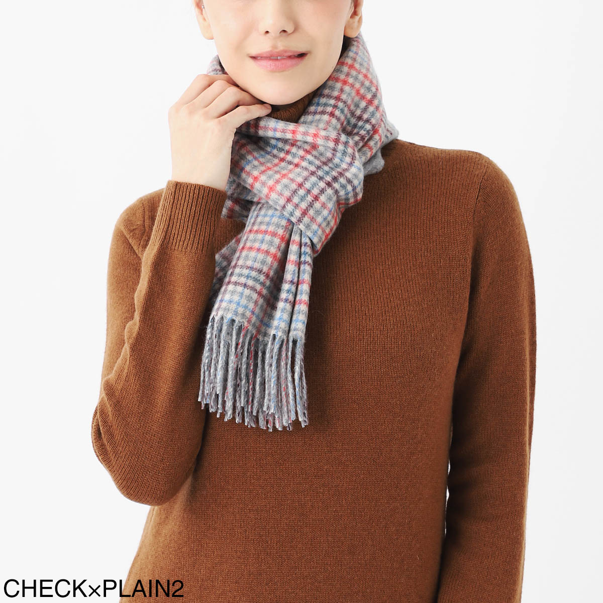 JOHNSTONS OF ELGIN ジョンストンズ カシミヤ100％ リバーシブル