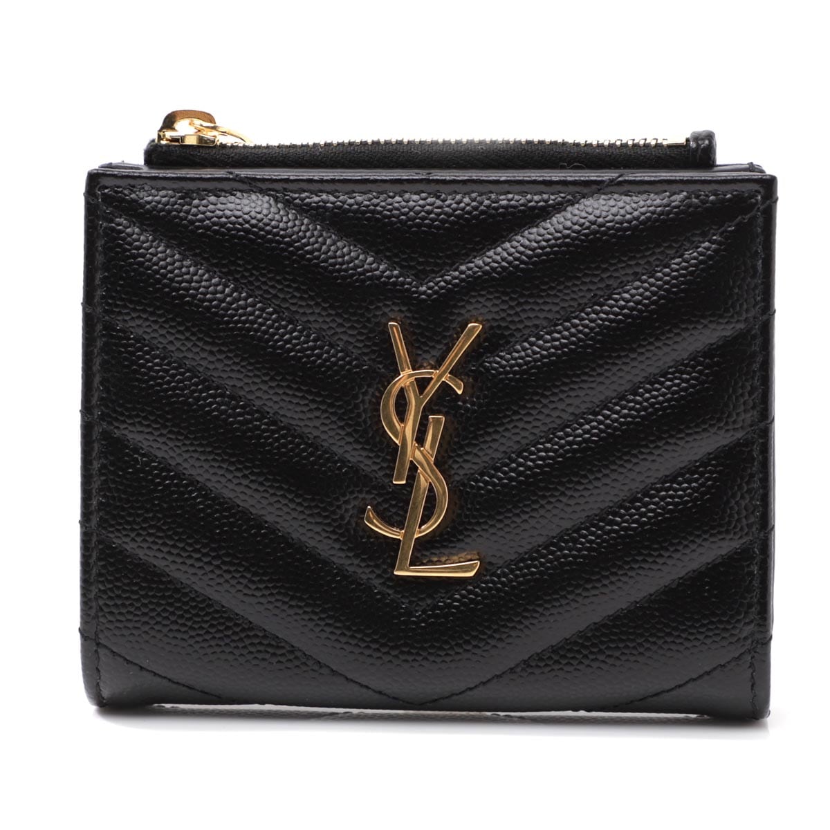 2つ折り財布 小銭入れ付き/コンパクトウォレット/MONOGRAM SAINT LAURENT モノグラム サンローラン レディース