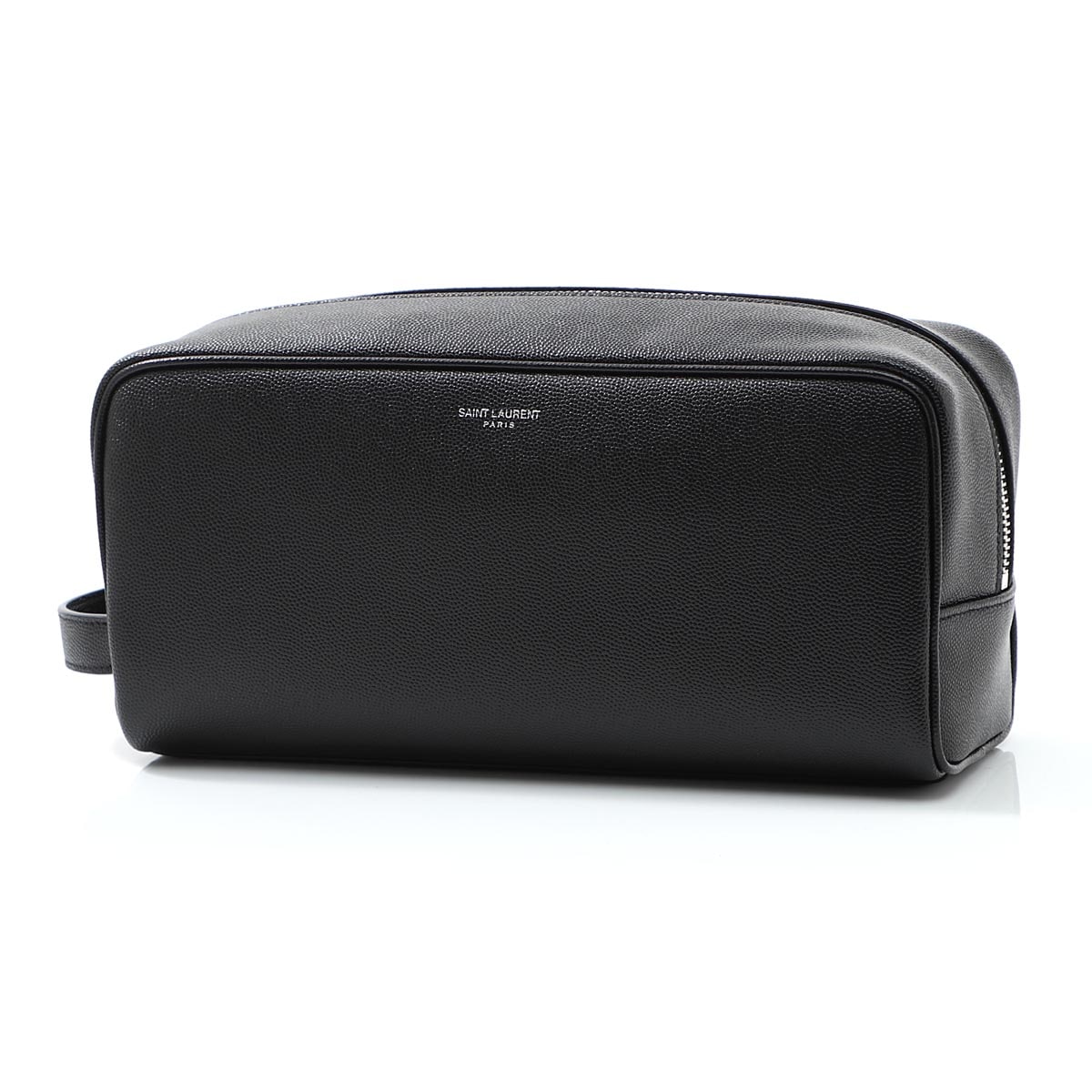 SAINT LAURENT サンローラン ポーチ/GROOMING CASE IN GRAIN DE POUDRE EMBOSSED LEATHER メンズ