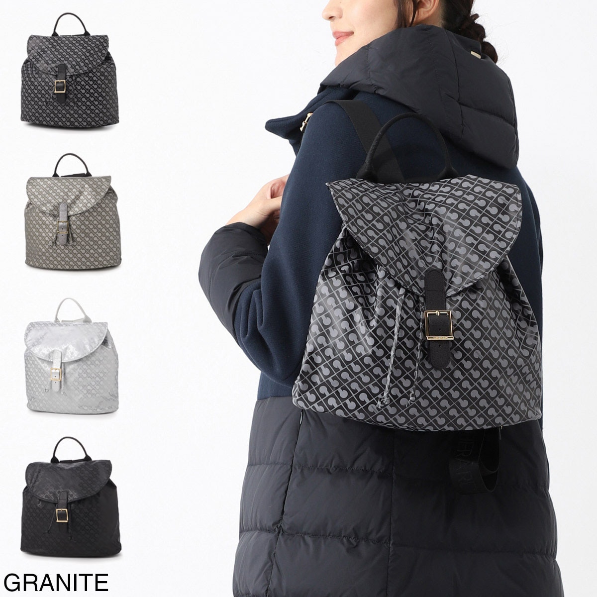 GHERARDINI ゲラルディーニ ソフティ リュック グレー ナイロン GHERARDINI ゲラルディーニ バックパック/SOFTY ソフティ