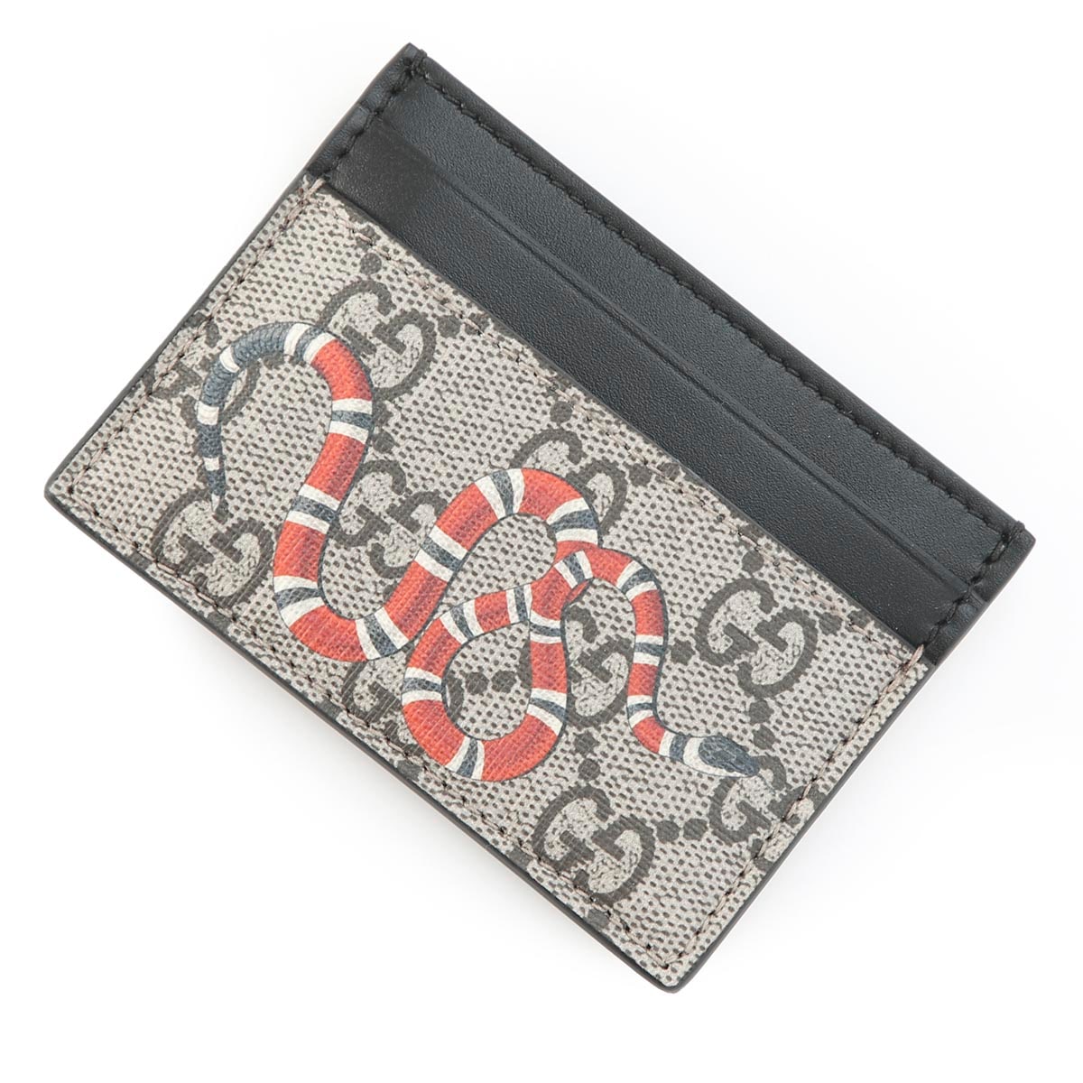 GUCCI グッチ カードケース/KINGSNAKE PRINT GG SUPREME CARD CASE