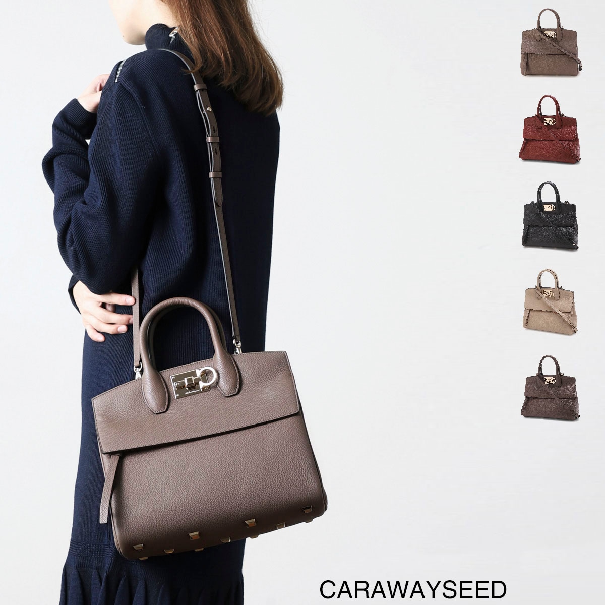 FERRAGAMO フェラガモ ハンドバッグ 2WAY/STUDIO レディース