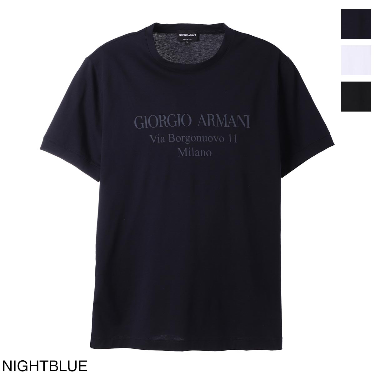 【アウトレット】GIORGIO ARMANI ジョルジオアルマーニ クルーネック Tシャツ/BORGONUOVO T-SHIRT【大きいサイズあり】 メンズ