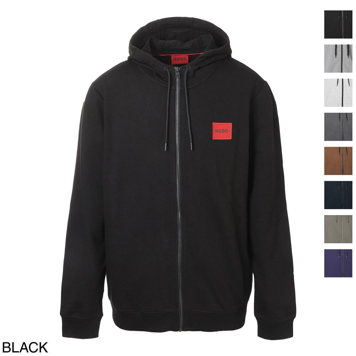 HUGO HUGOBOSS ヒューゴヒューゴボス パーカ/DAPLE ZIP-THROUGH SWEATSHIRT IN TERRY COTTON WITH LOGO PATCH メンズ