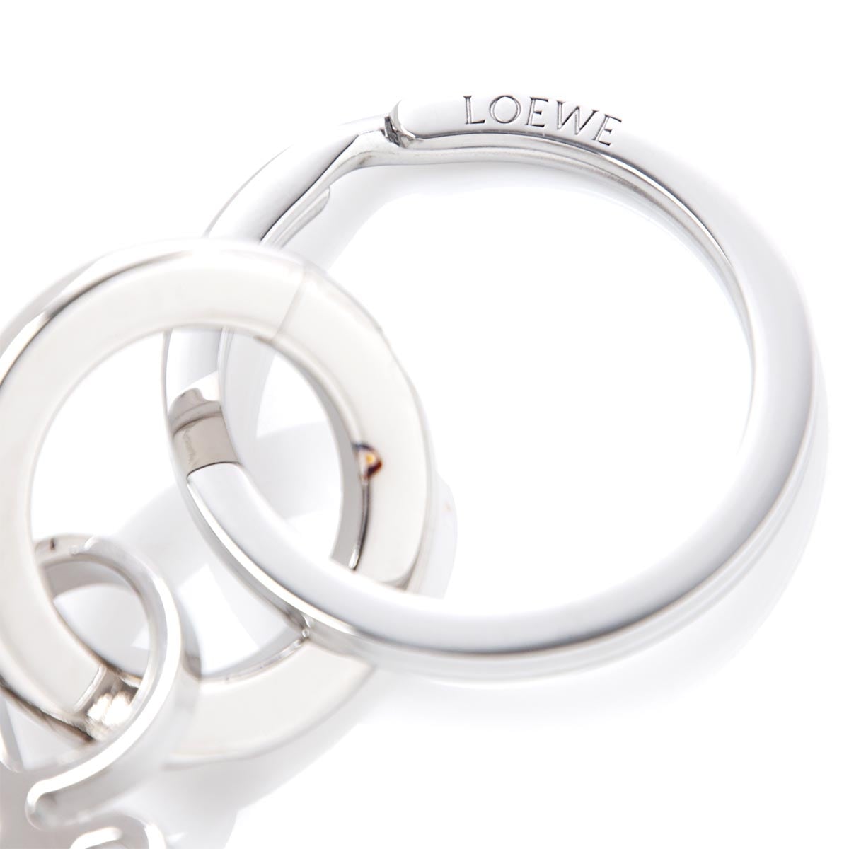 LOEWE ロエベ キーリング/バッグチャームシルバーゴールド/ANAGRAM