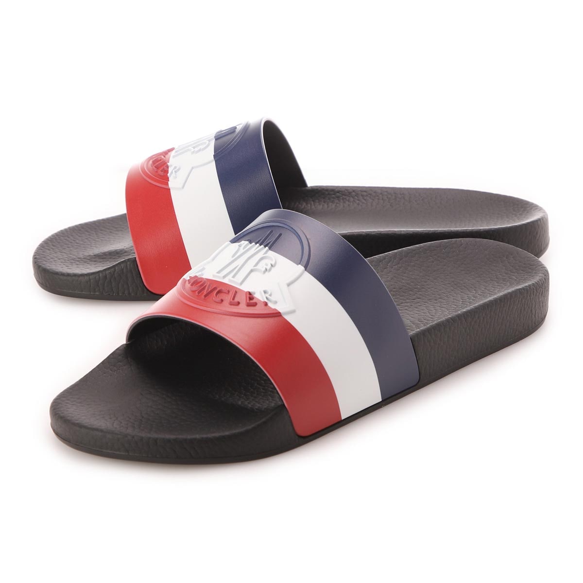 MONCLER モンクレール レザーサンダル size41/ネイビー×ブラウン MONCLER モンクレール レザーサンダル size41/ネイビー×ブラウン