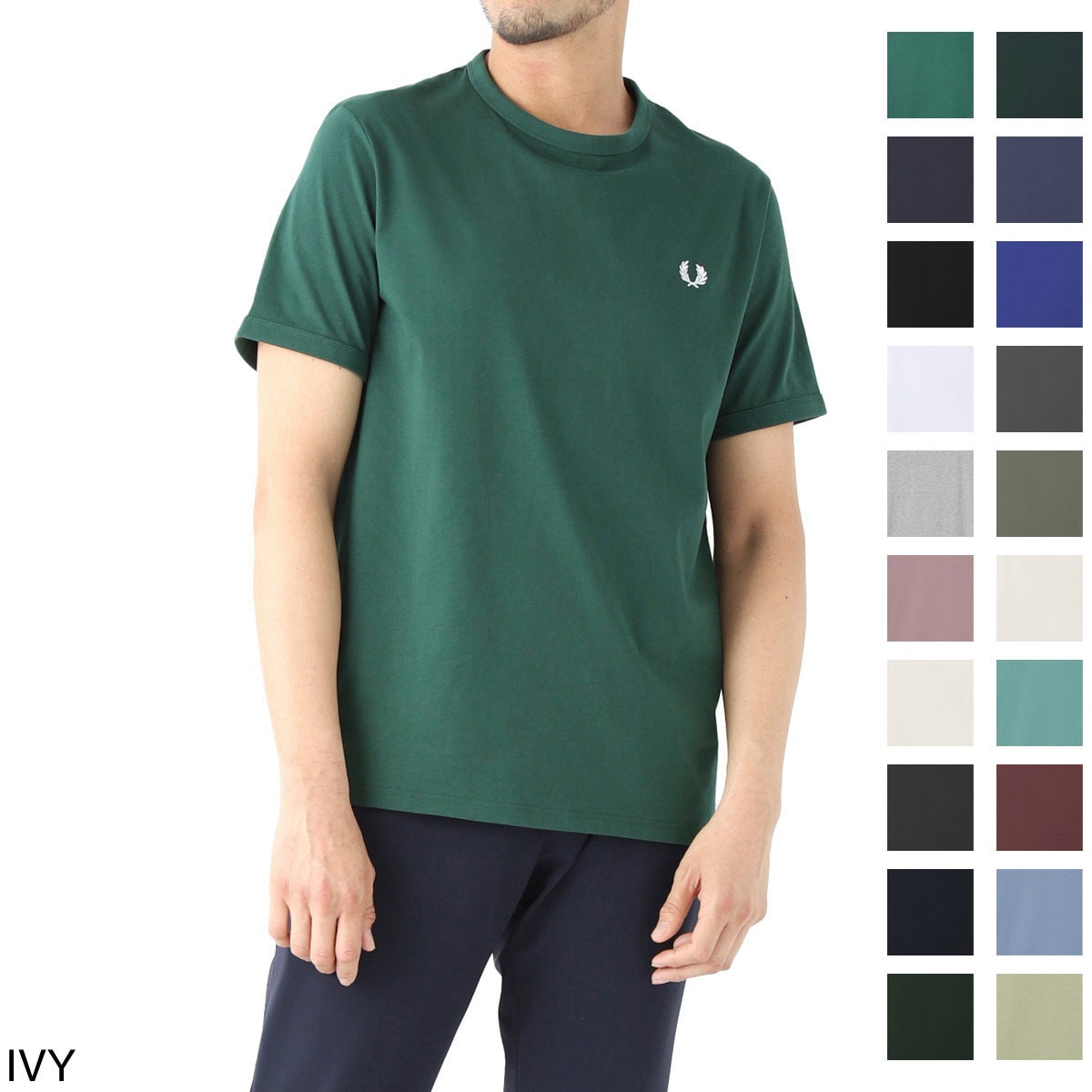 『ネコポス対応(1点まで)』FRED PERRY フレッドペリー クルーネック Tシャツ/M3519 メンズ