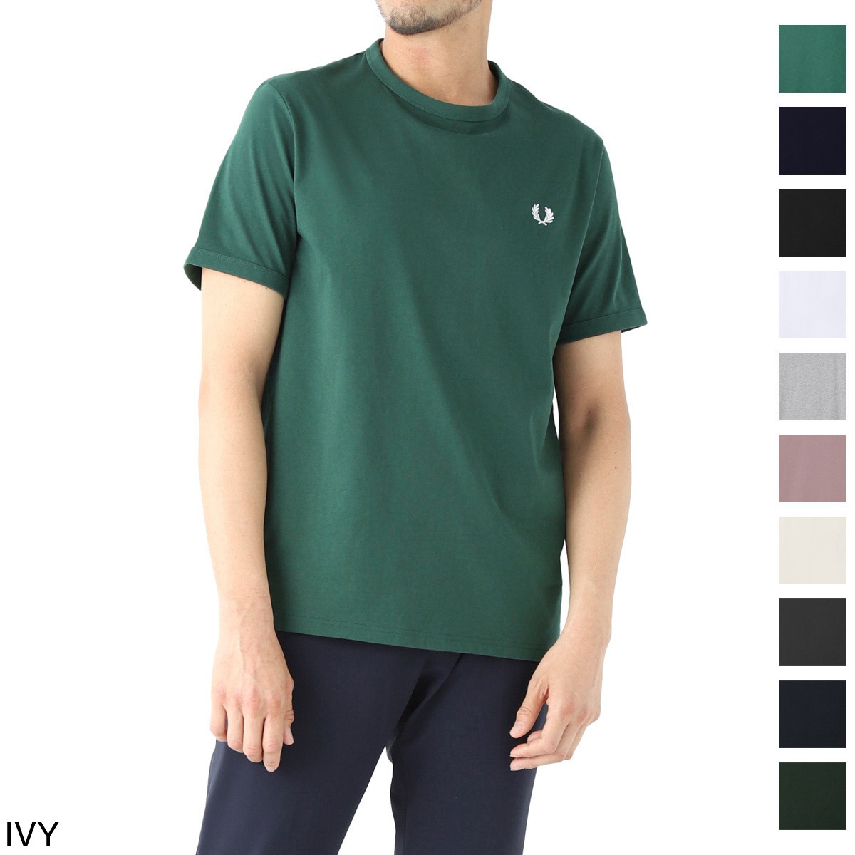 【ネコポス対応(1点まで)】FRED PERRY フレッドペリー クルーネック Tシャツ/M3519 メンズ
