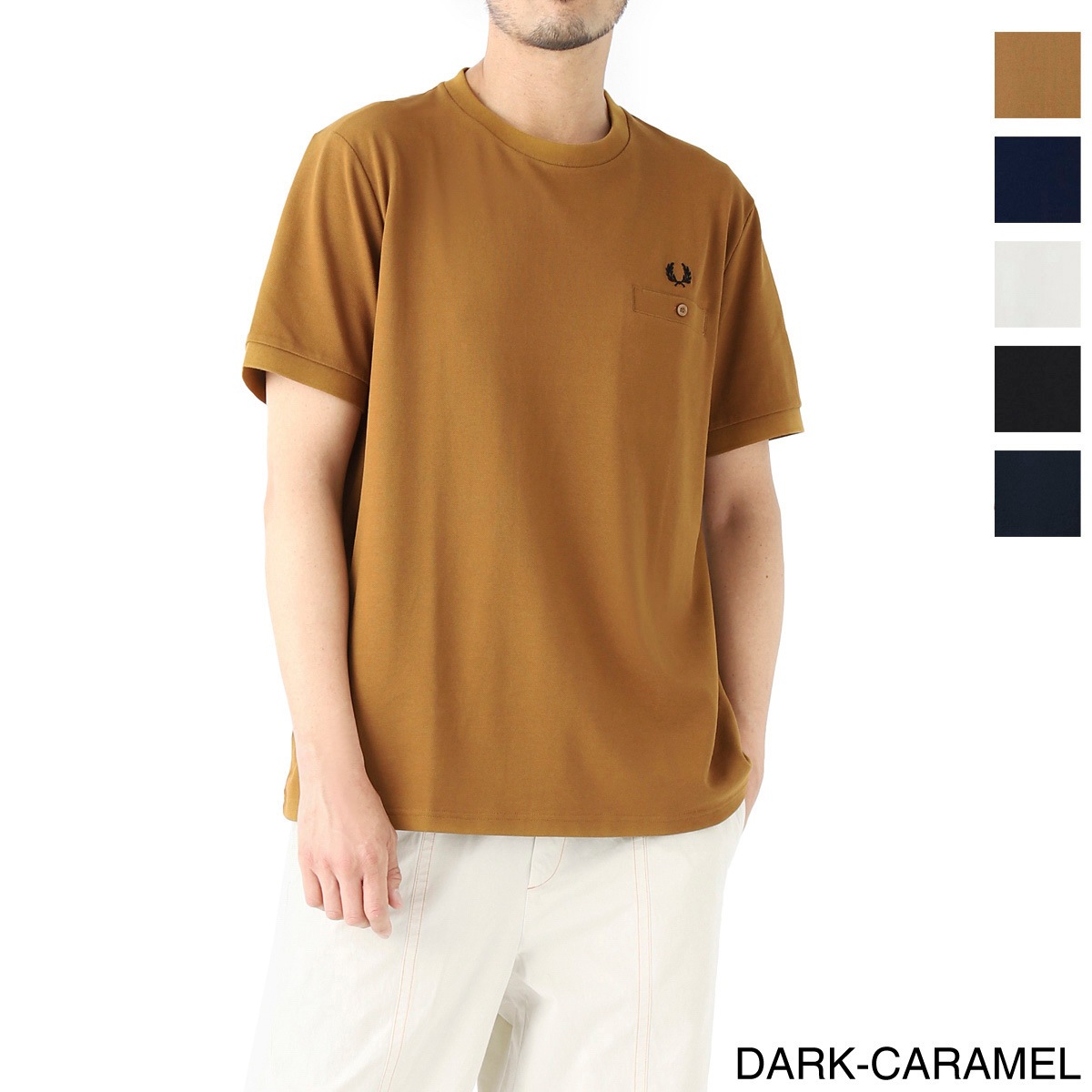 【アウトレット】FRED PERRY フレッドペリー クルーネック Tシャツ/POCKET DETAIL PIQUE T-SHIRT メンズ