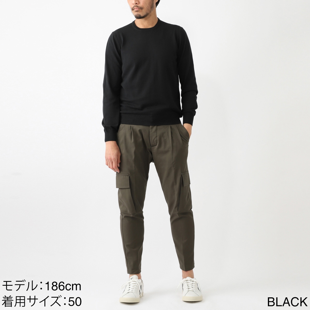 Gran Sasso グランサッソ クルーネック セーター/PARICOLLO M/L 12G【大きいサイズあり】 メンズ