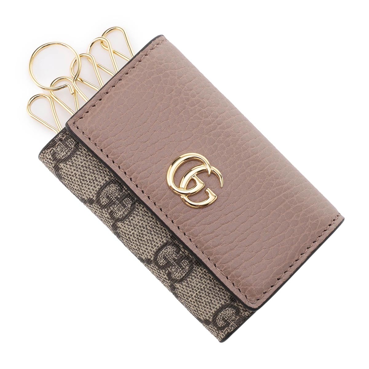 良品☺︎GUCCI GGキャンバス　ロゴチャーム　ライトパープル　レディース GUCCI グッチ バッグ レディース GGキャンバス ハーフムーン