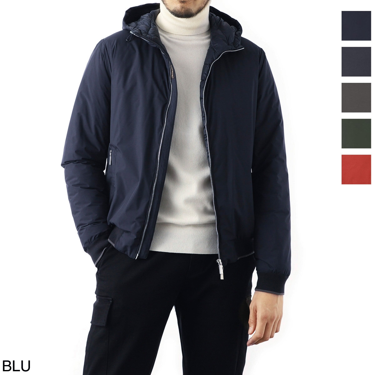 【アウトレット】【ラスト1点】MOORER ムーレー ダウンブルゾン/フーデッドブルゾン/ACQUA ONIRO-STP【大きいサイズあり】 メンズ