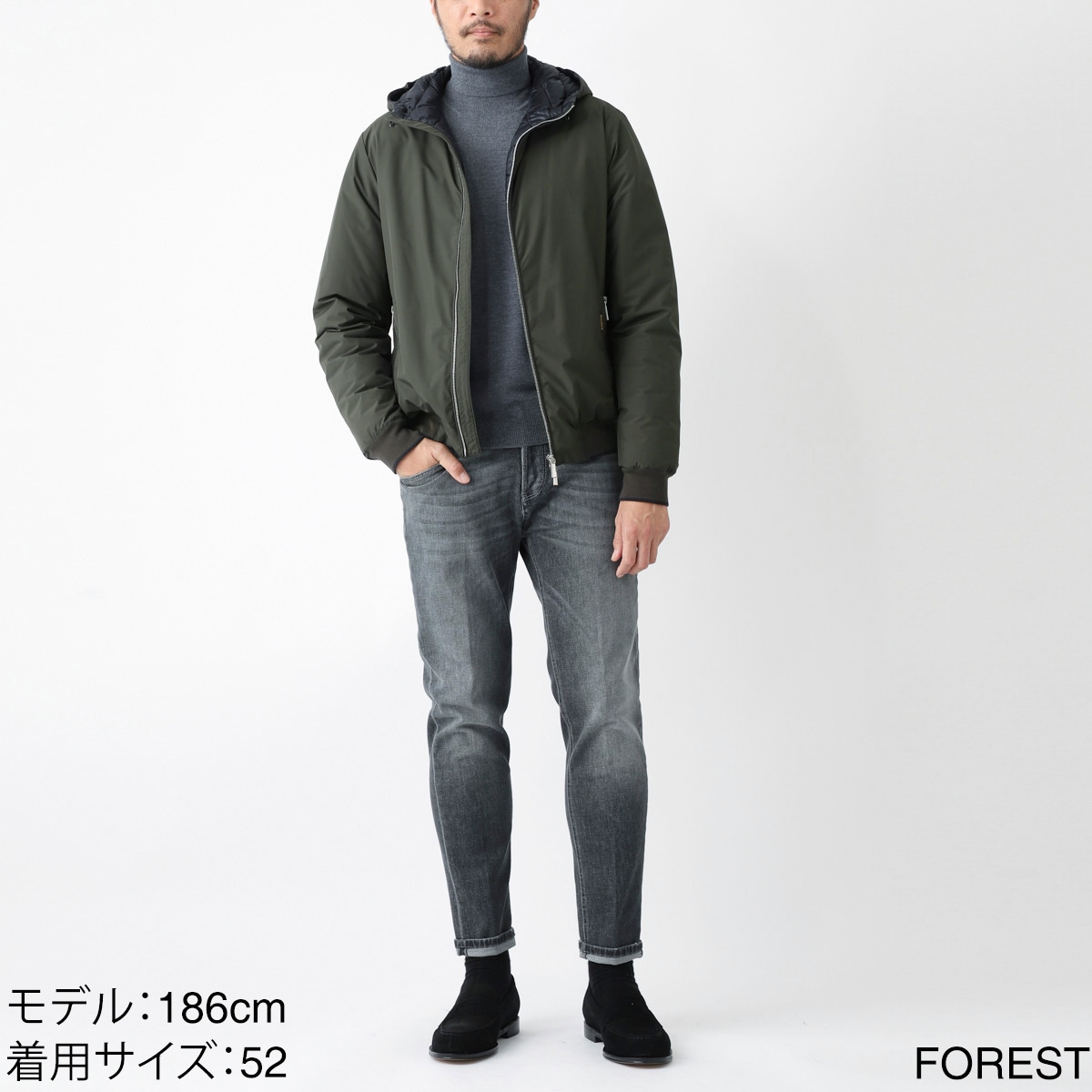 【送料込】MOORER ARAMIS-STPグースダウン リバーシブルブルゾン MooRER - 【新品】MOORER SONCINO-REV-STP リバーシブル