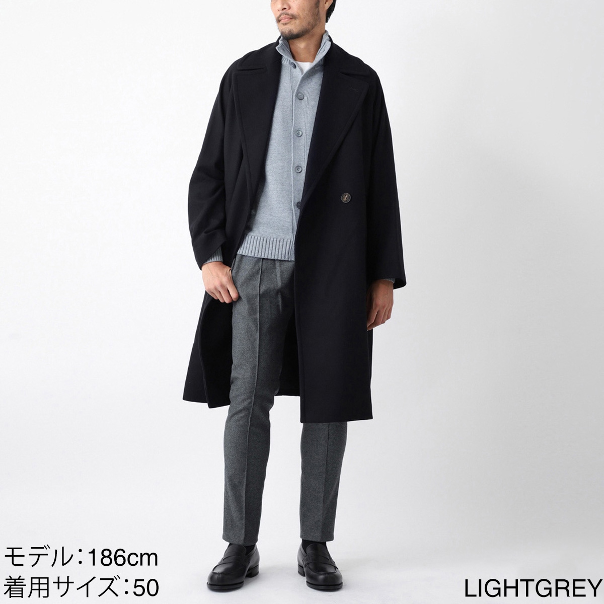 Gran Sasso グランサッソ 立ち襟ニットカーディガン【大きいサイズあり】 メンズ