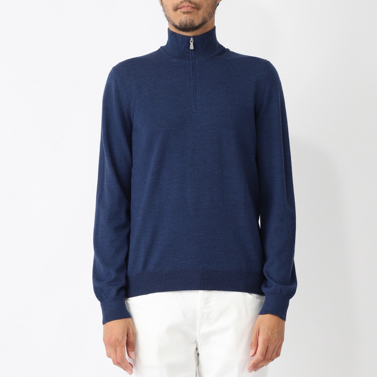 【新品・未使用】Gran Sasso グランサッソ ハーフジップ　ポロ GRAN SASSO（グランサッソ）12ゲージウールソリッドハーフジッププル