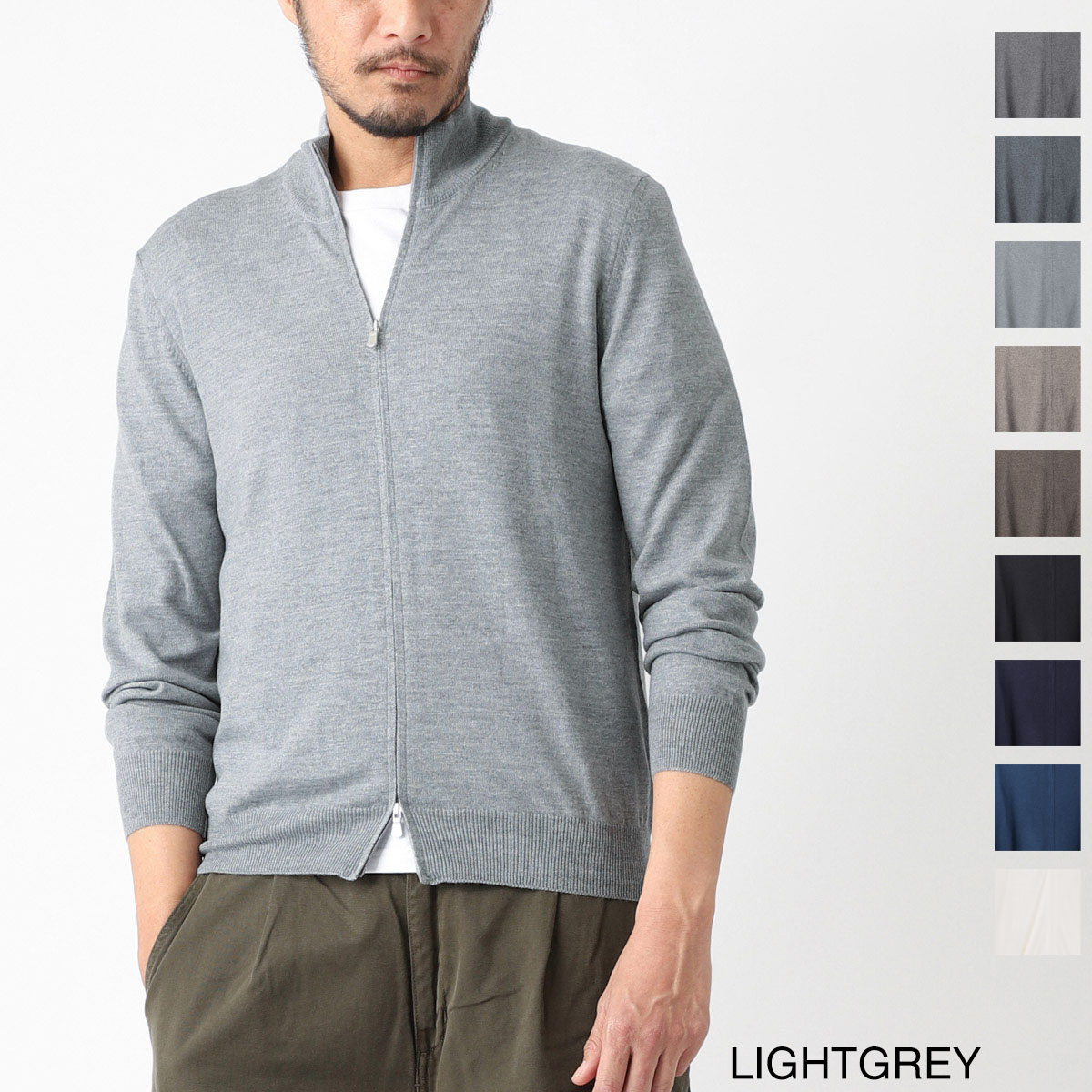 Gran Sasso グランサッソ ジップアップニットカーディガン/ドライバー