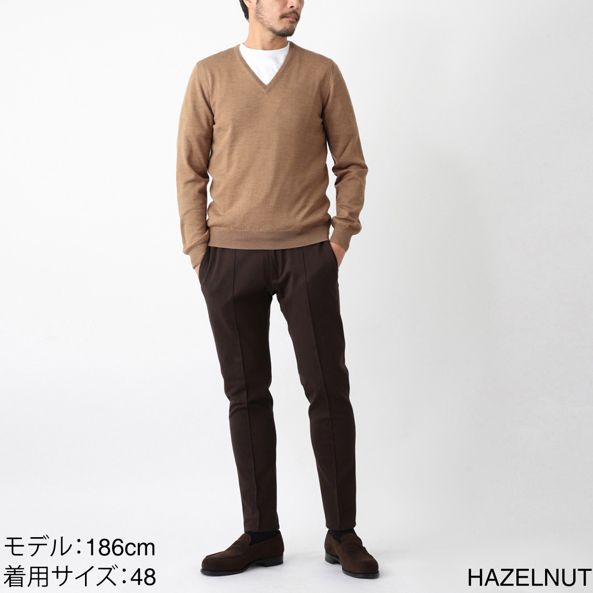 Gran Sasso グランサッソ Vネック ニット【大きいサイズあり