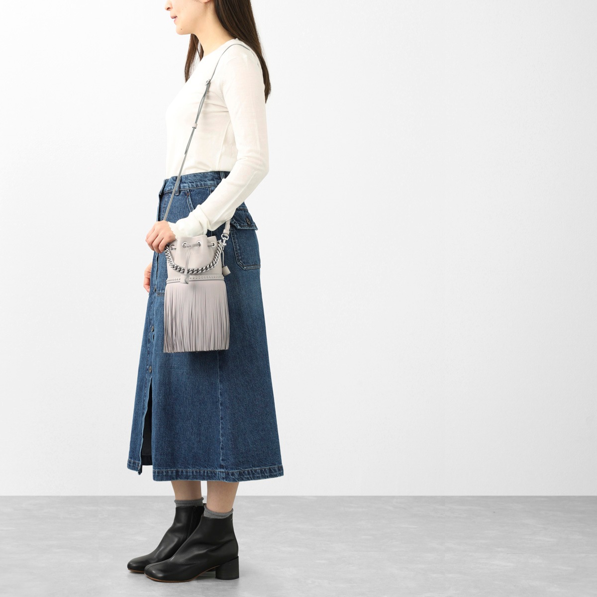 J&M DAVIDSON ジェイ&エム デヴィッドソン ショルダーバッグ 2WAY/MINI FRINGE CARNIVAL WITH STUDS レディース