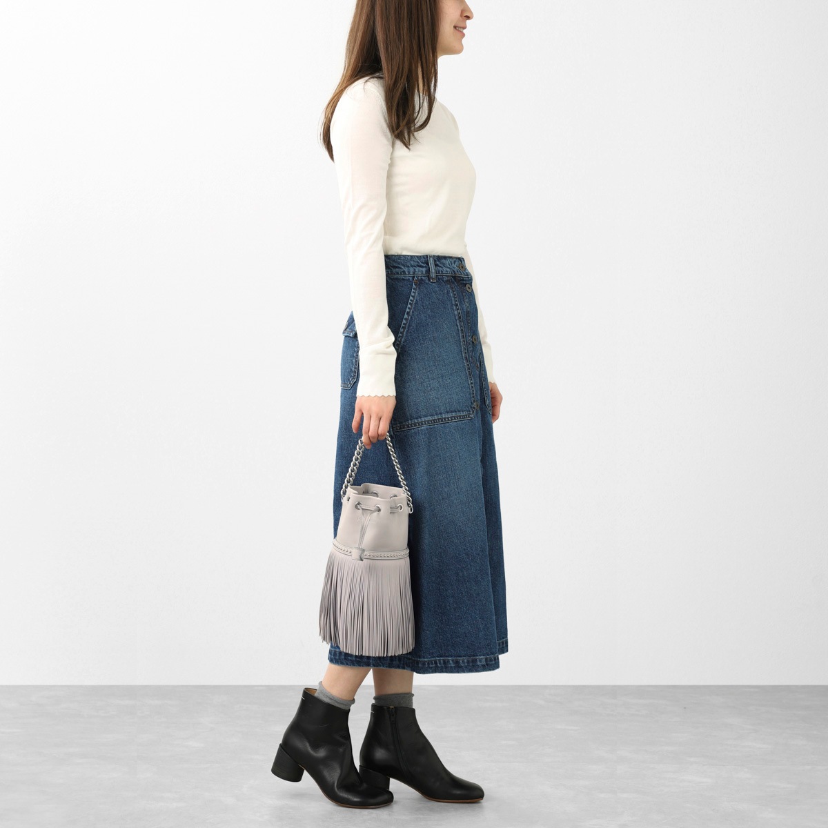 J&M DAVIDSON ジェイ&エム デヴィッドソン ショルダーバッグ 2WAY/MINI FRINGE CARNIVAL WITH STUDS レディース