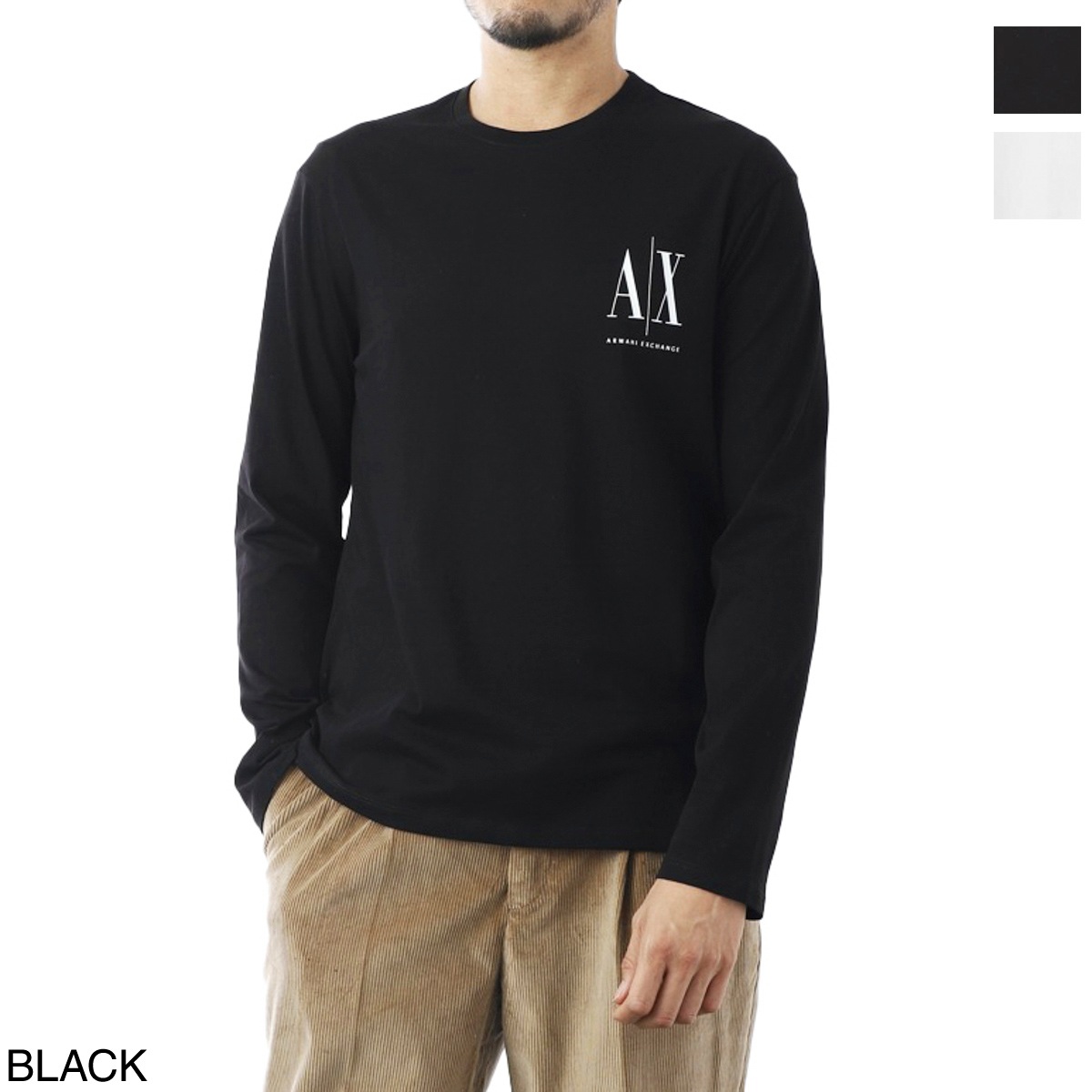 ARMANI EXCHANGE アルマーニエクスチェンジ クルーネック 長袖Tシャツ メンズ