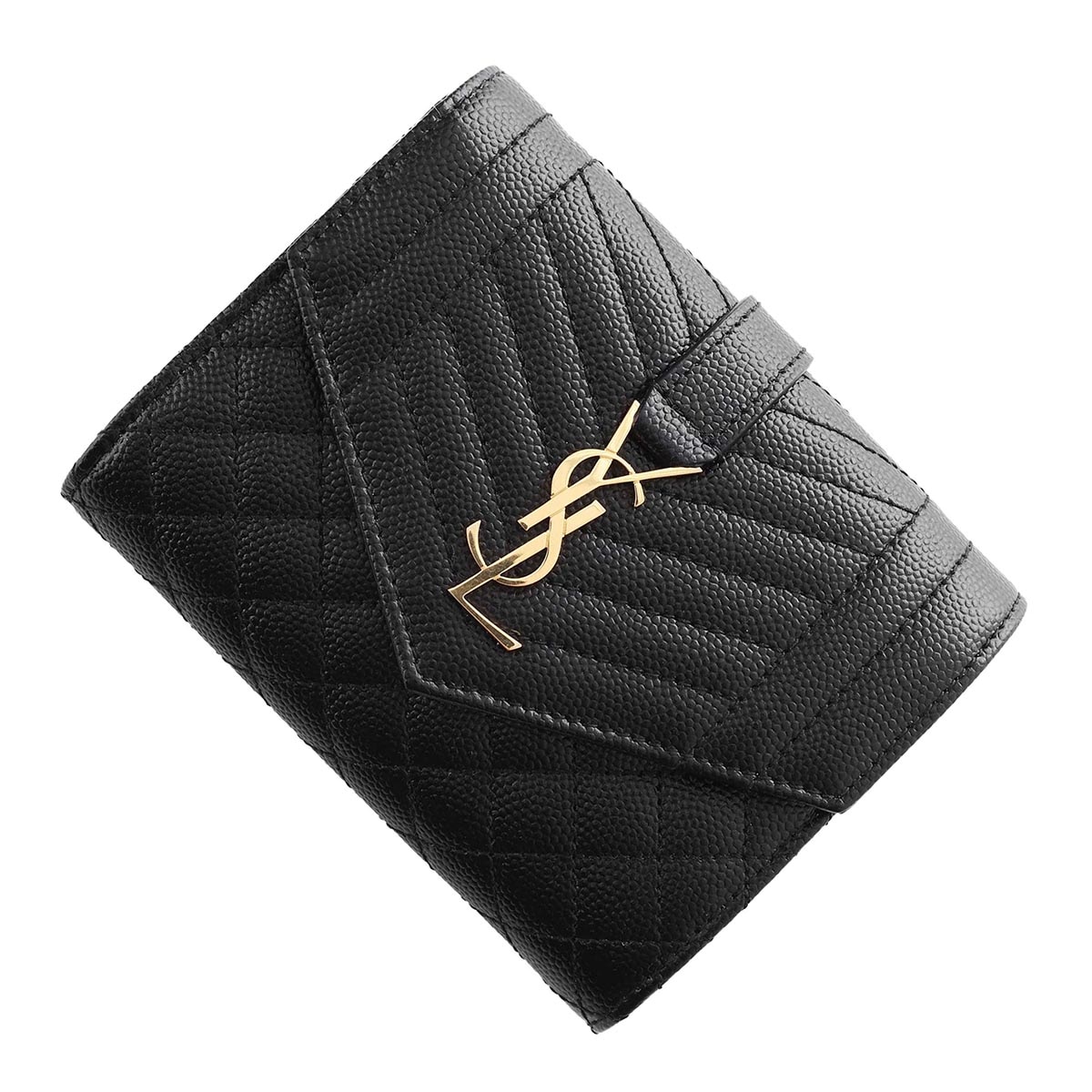 ★関税込★SAINT LAURENT★ロゴ 小銭入れ付き 三つ折り財布★ SAINT LAURENT サンローラン 3つ折り財布 小銭入れ付き/MONOGRAM