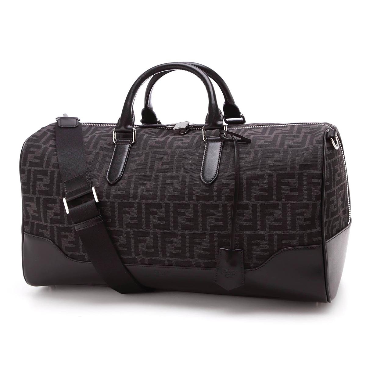 Fendi ボストンバッグ 黒 キャンバス FENDI - フェンディ FENDI ショルダーバッグ BY THE WAY バイ ザ