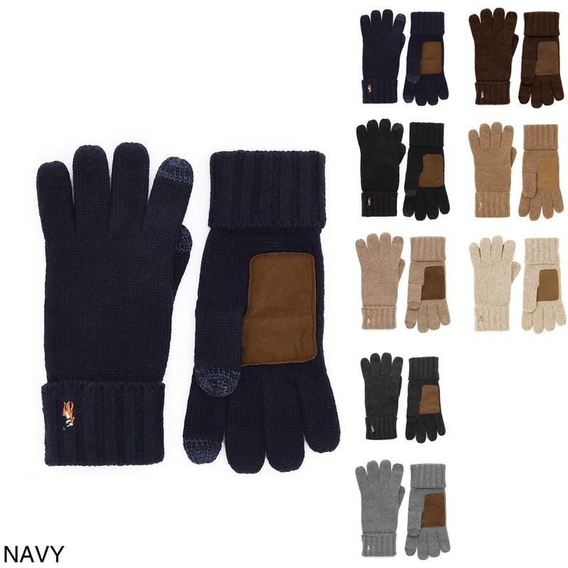 POLO RALPH LAUREN ポロラルフローレン 手袋/グローブ/SIGNATURE MERINO TOUCH GLOVES W/ LEATHER PATCH メンズ