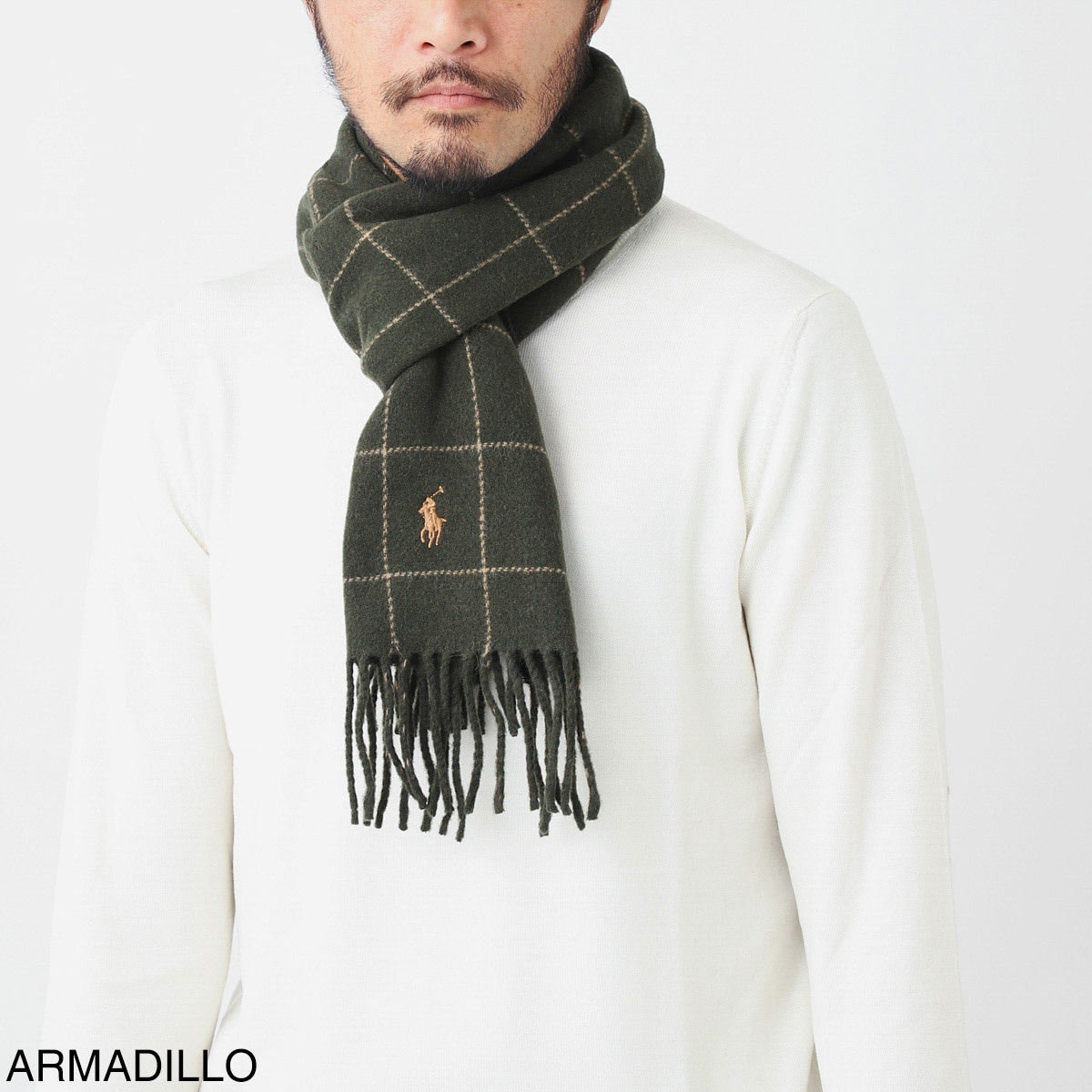 POLO RALPH LAUREN ポロラルフローレン マフラー/REVERSIBLE WINDOWPANE SCARF メンズ