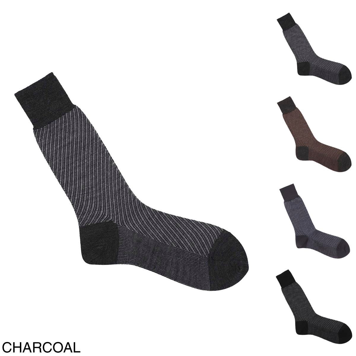 『ネコポス対応(3点まで)』HALISON ハリソン 靴下/ソックス/ウール ダイアゴナル ソックス 相当サイズ:25～26cm メンズ