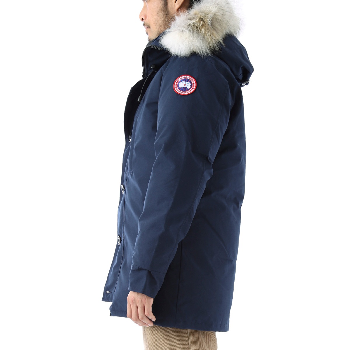 カナダグース ファー付きダウンジャケット ネイビー Amazon.co.jp: [カナダグース] CANADA GOOSE ウィンダムパーカ