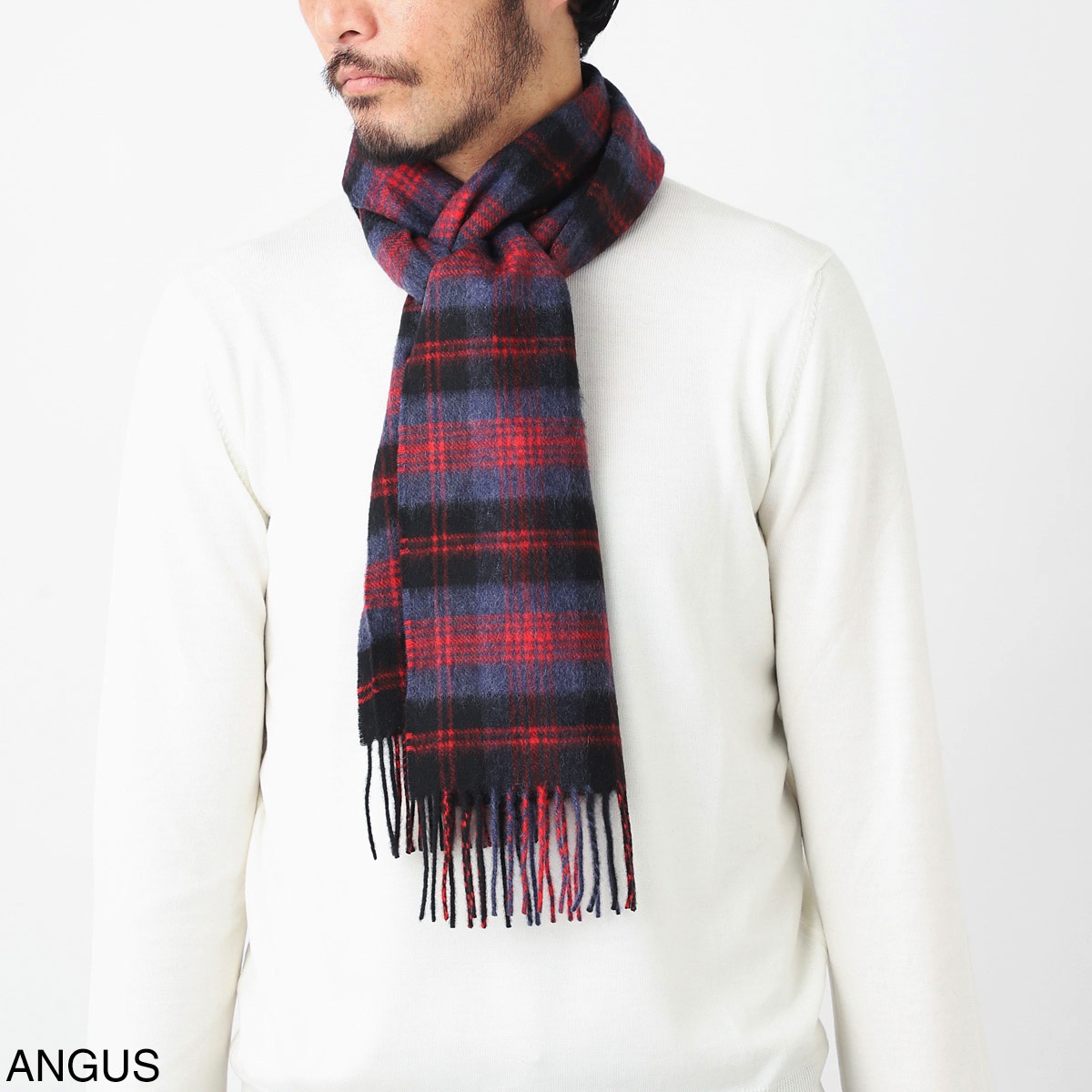 JOHNSTONS OF ELGIN ジョンストンズ カシミヤ100％ マフラー | メンズ