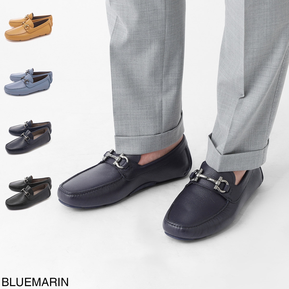 FERRAGAMO フェラガモ ドライビングシューズ/PARIGI NEW ワイズ:EEE【大きいサイズあり】 メンズ