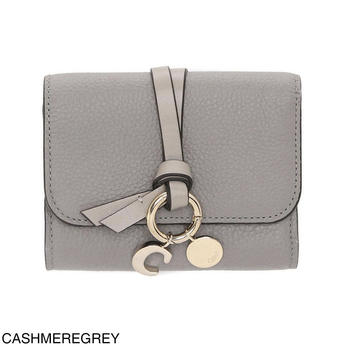 ほぼ未使用品　箱付き　Chloe クロエ　折り財布　金具　チャーム　ブルー ほぼ未使用品 箱付き Chloe クロエ 折り財布 金具 チャーム ブルー