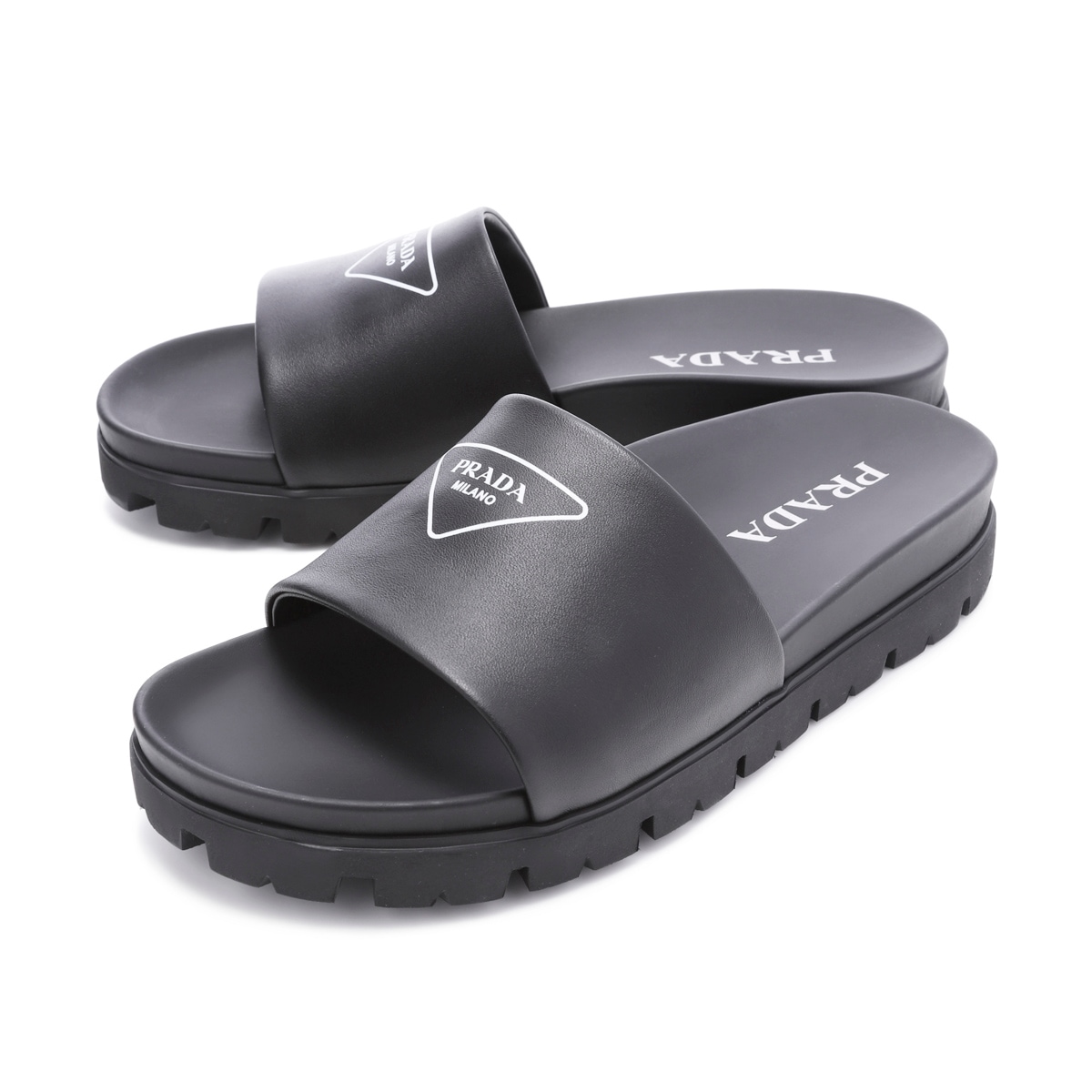 PRADA ブラウン ネイビー サンダルプラダサイズ6.(1/2) プラダ PRADA サンダル フィッシャーマンサンダル