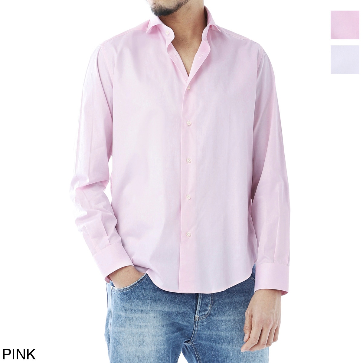 GALLIA ガッリア ホリゾンタルカラー シャツ【大きいサイズあり】 メンズ