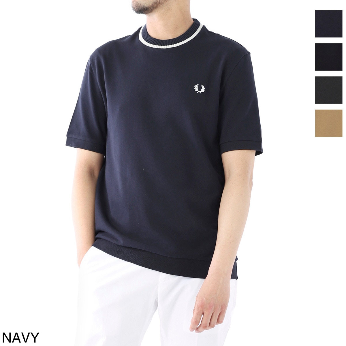 【アウトレット】【ラスト1点】FRED PERRY フレッドペリー クルーネック Tシャツ/REISSUES CREW NECK PIQUE T-SHIRT メンズ