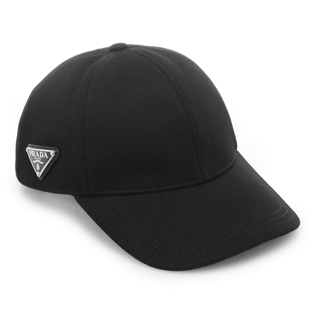 PRADA ベースボールキャップ / ブラック 美品 PRADA ブラック ベースボールキャップ