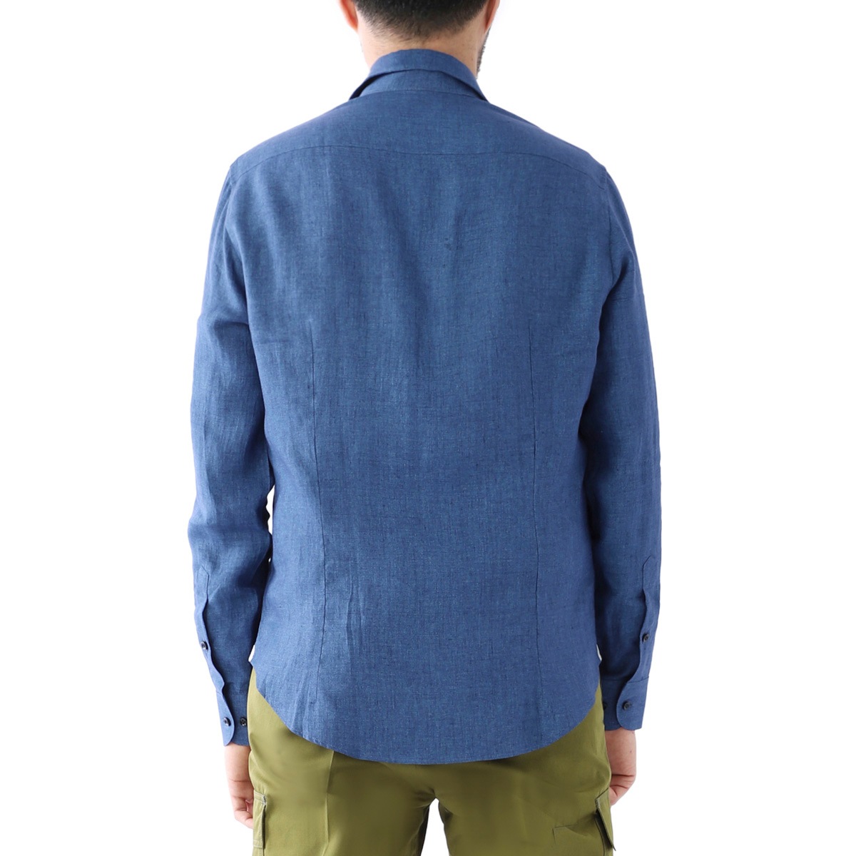 GALLIA ガッリア ホリゾンタルカラー リネンシャツ【大きいサイズあり】 メンズ