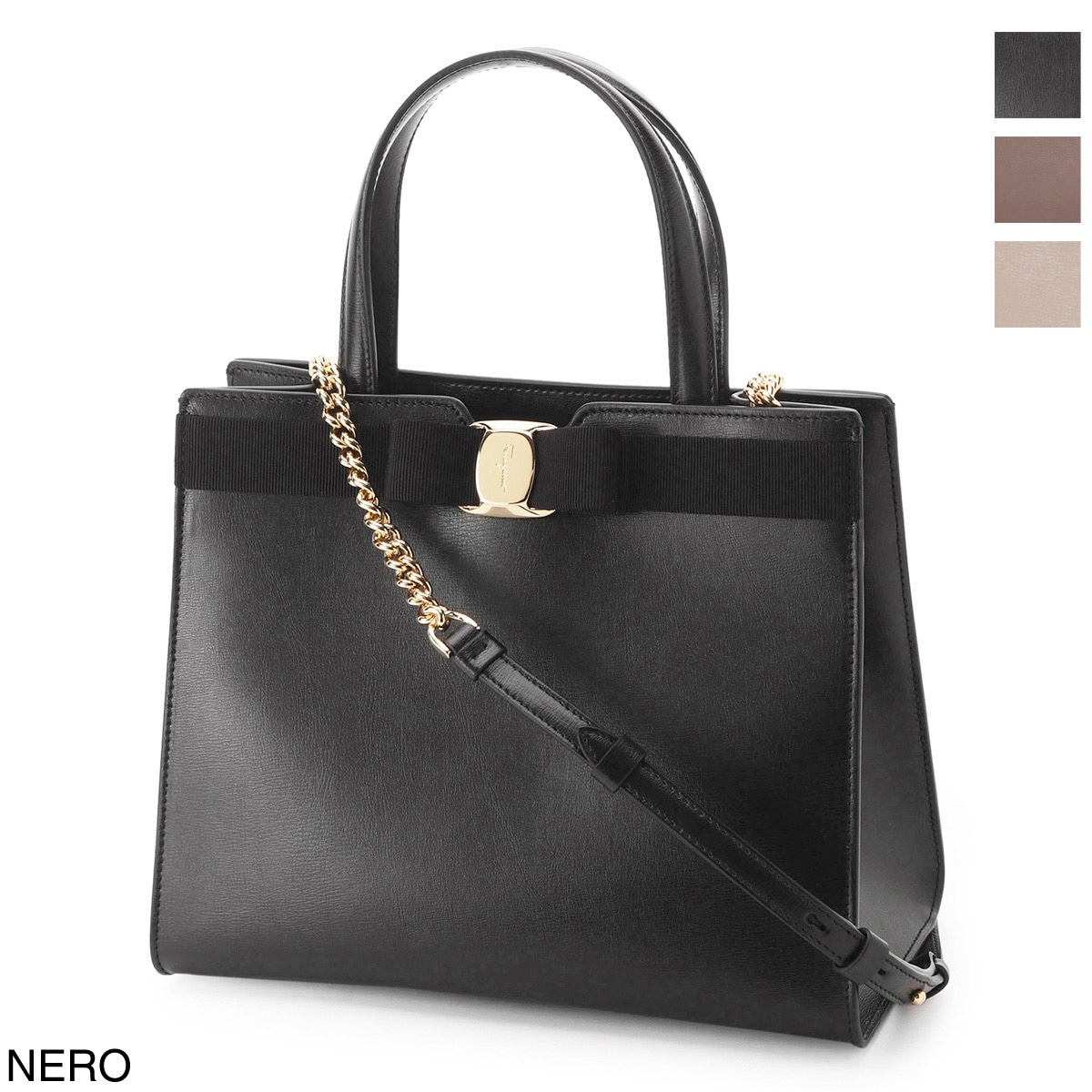 FERRAGAMO フェラガモ トートバッグ 2WAY/VARA ヴァラ レディース