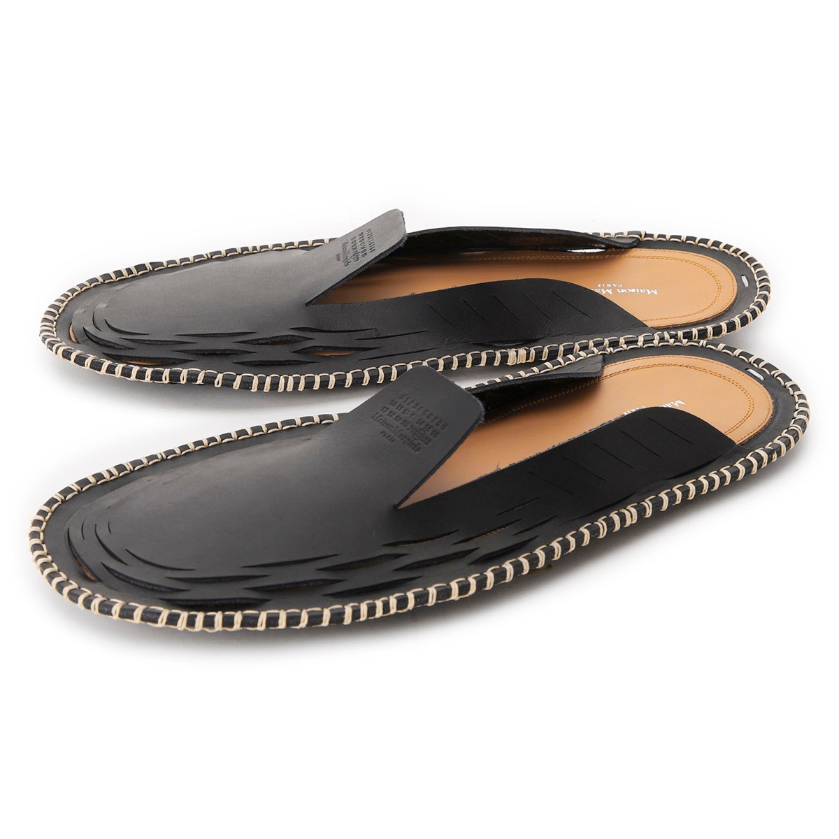 Maison Margiela Tabi カットアウト レザーサンダル