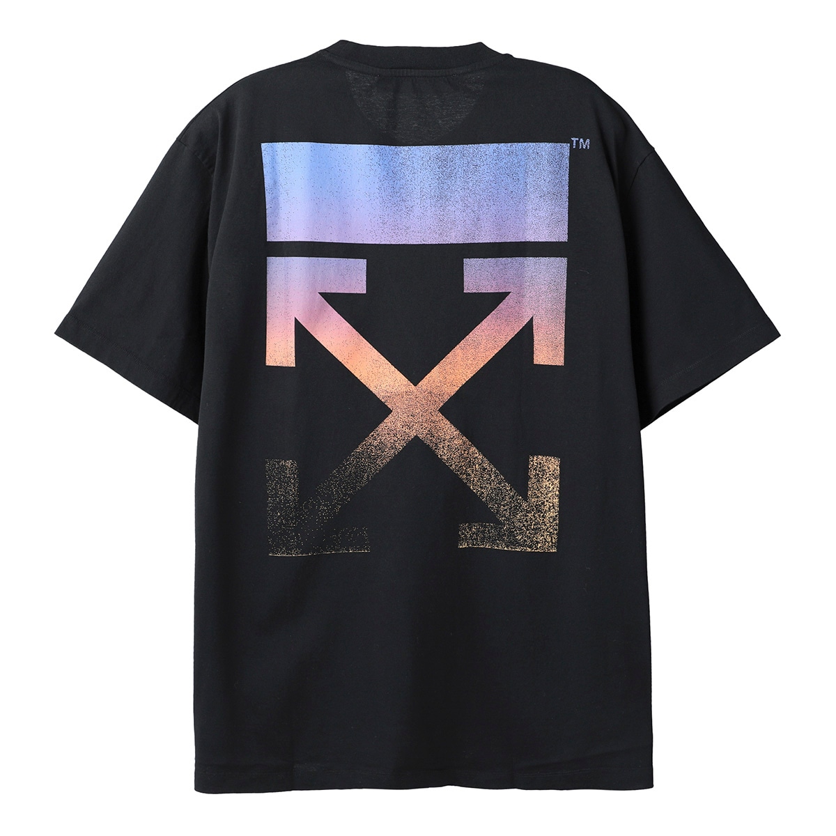 Tシャツ【OFF-WHITE】関税込送料無料 クルーネック 柄入り 単色 OFF-WHITE（オフホワイト）Tシャツ・カットソー 黒 サイズ:XS