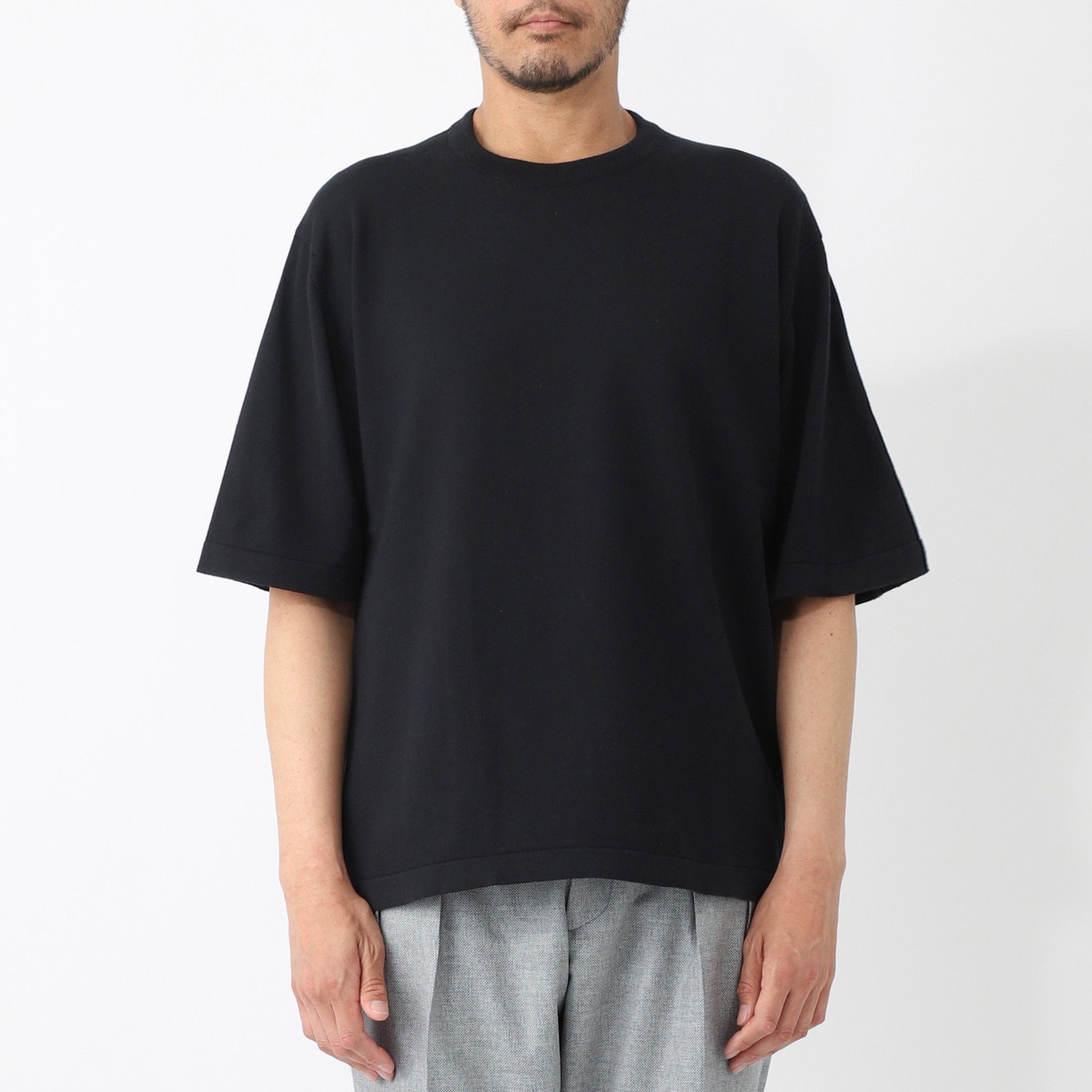 ジョンスメドレー 半袖ニットアンサンプル グリーン 海島綿　イギリス製　極美品 JOHN SMEDLEY ジョンスメドレー クルーネック半袖ニット/BELDEN シー