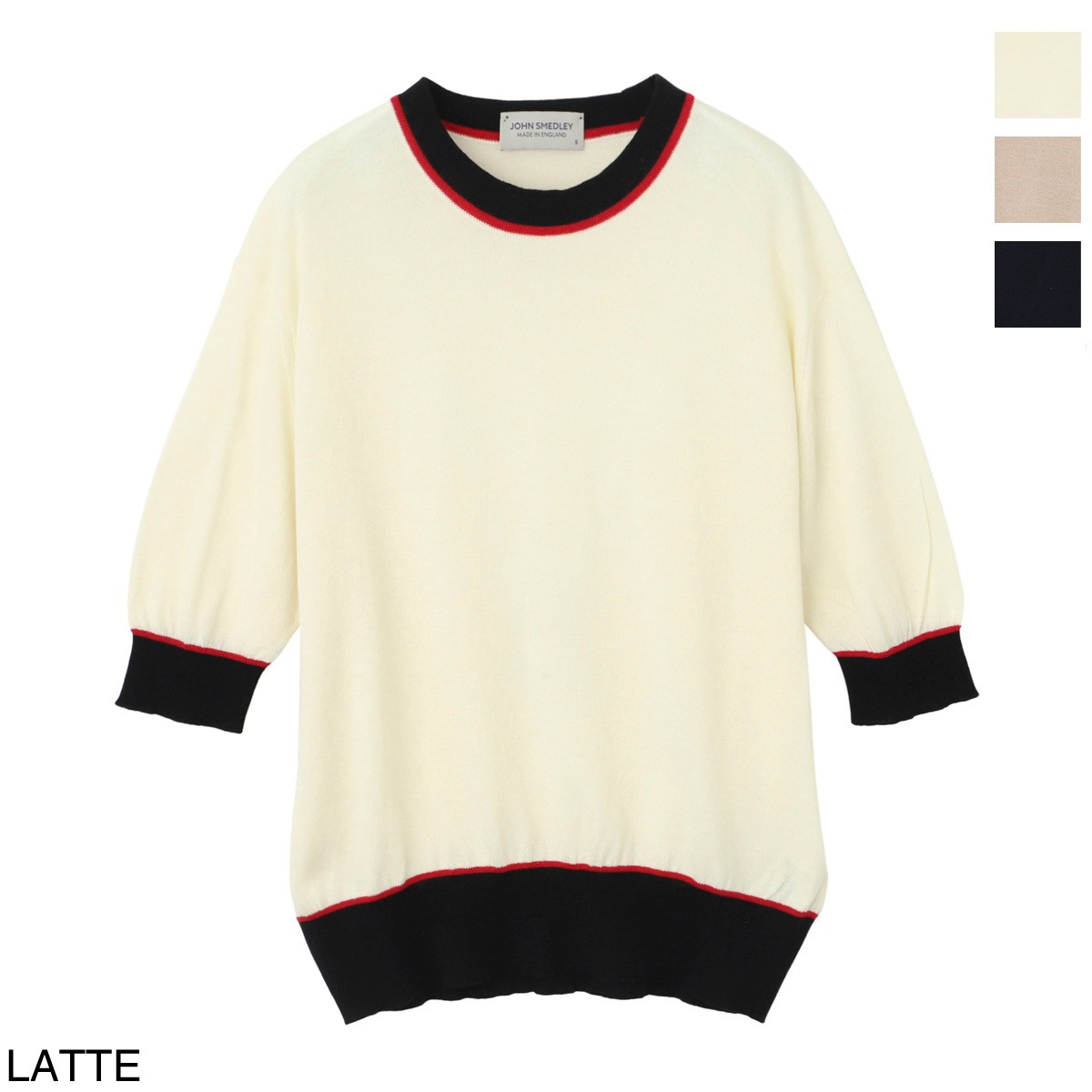 アウトレット】JOHN SMEDLEY ジョンスメドレー クルーネック半袖ニット