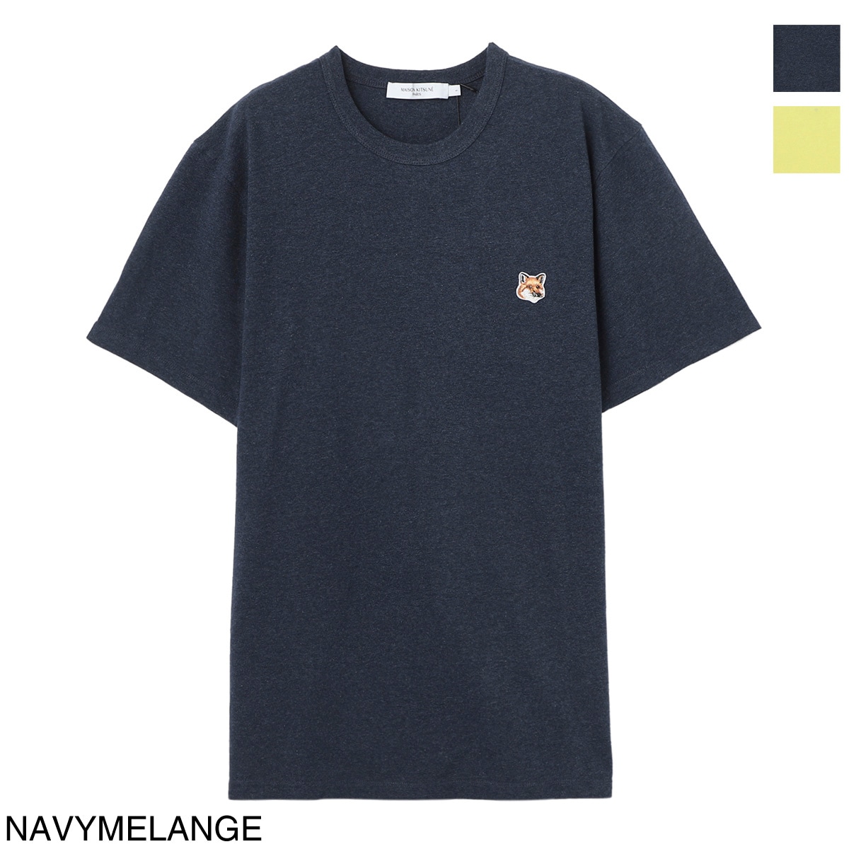 MAISON KITSUNE メゾンキツネ クルーネック Tシャツ/FOX HEAD PATCH CLASSIC TEE-SHIRT メンズ