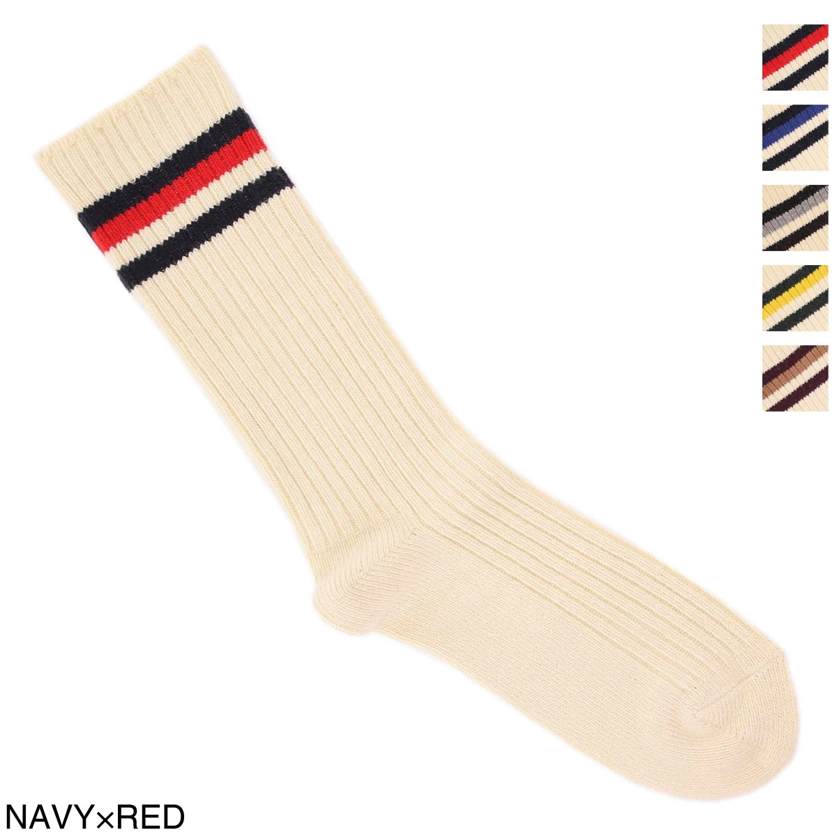 『ネコポス対応(3点まで)』HALISON ハリソン 靴下/ソックス/オーガニックコットン アイビークルー 相当サイズ:24～27cm メンズ