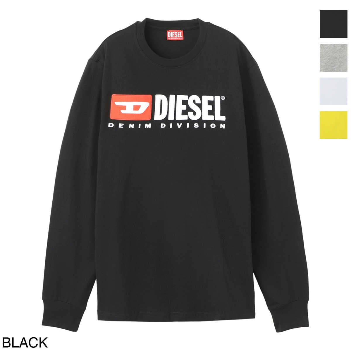 DIESEL ディーゼル クルーネック 長袖Tシャツ/T-JUST-LS-DIV メンズ