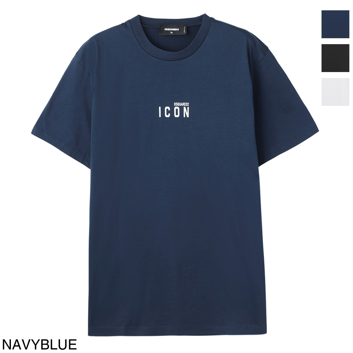 【DSQUARED2】ロゴ入り クルーネック Tシャツ(ブライトブルー) メンズ・ブランド一覧,□ D,DSQUARED2,トップス | モダンブルー
